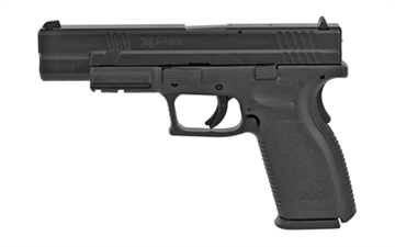Picture of Springfield XD40, Striker Fired, Semi-automatic, Polymer Frame Pistol, Full Size, 40 S&W, 5" Barrel, Melonite Finish, Black, Fixed Sights, 10 Rounds, 2 Magazines XD9402
