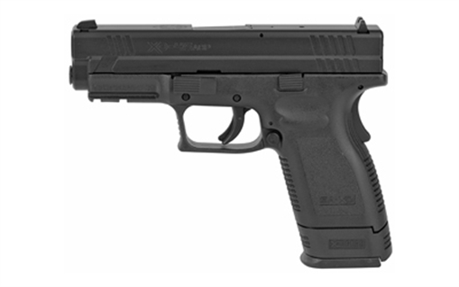 Picture of Springfield Armory XD *CA Compliant Compact Frame 45 ACP 10+1, 4" Black Melonite Steel Barrel, Black Melonite Serrated Steel Slide, Black Polymer Frame w/Picatinny Rail XD9645