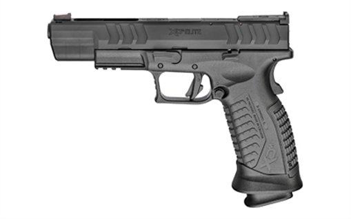 Picture of Springfield XDM, Elite Target, Striker Fired, Semi-automatic, Polymer Frame Pistol, Full Size, 9MM, 5.25" Barrel, Melonite Finish, Black, Fiber Front and Adjustable Rear Sights, 22 Rounds, 3 Magazines XDME95259BHC