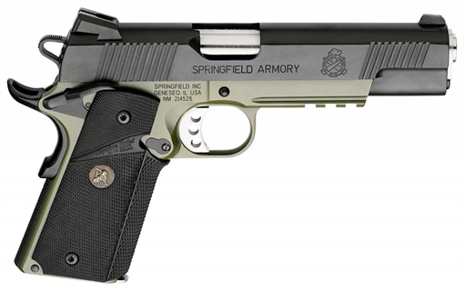 Picture of SPRINGFIELD 1911-A1 OPERATOR MC NS HGA 45 AUTO 5 IN BBL OD/BLK W/RANGE BAG 2/MAG PX9105ML18