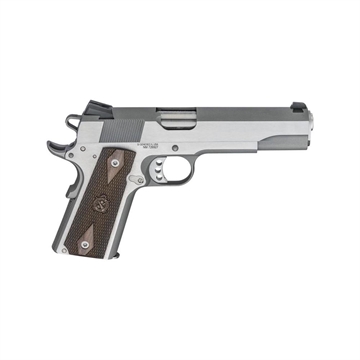 Picture of Springfield 1911 Stainless Steel Garrison Engraver Model Handgun .45 Auto 7rd Magazine 5" Barrel PX9420SEM