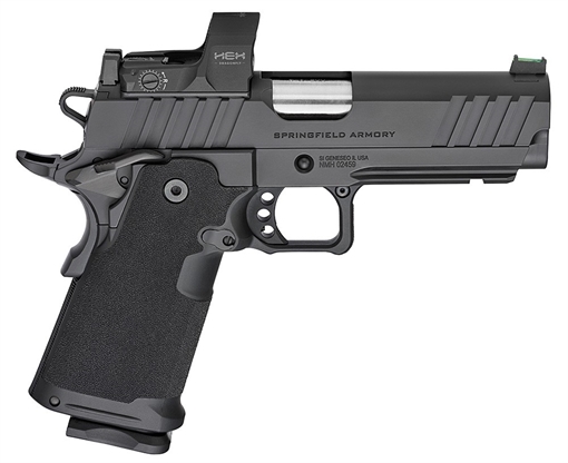 Picture of Springfield Armory Prodigy 9mm Luger 20+1/17+1 4.25" Bull Barrel, Black Cerakote Carbon Steel Frame w/Picatinny Acc. Rail, Black Cerakote Optics Ready Slide, Includes Hex Dragonfly Red Dot PH9117AOSD
