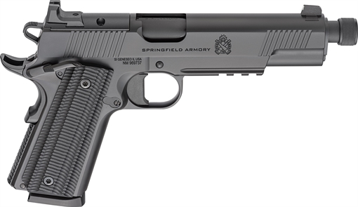 Picture of Springfield Armory 1911 Operator AOS Handgun .45 Auto 8rd Magazine(2) 5.75" Threaded Barrel Black Cerakote POT9240AOS