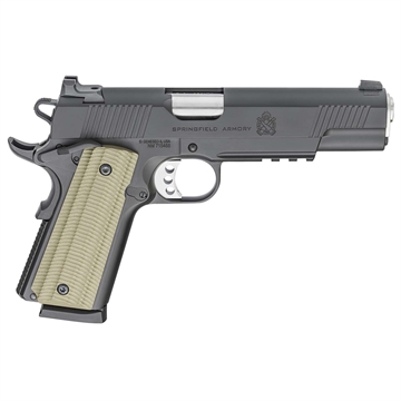 Picture of Springfield Operator 1911, Semi-automatic Pistol, Full Size, Steel Frame, 9mm, 5" Match Grade Barrel, Cerakote Finish, Black, G10 VZ Grips, Tritium Front Sight With Tactical Rack White Dot Rear Sight, Ambidextrous Thumb Safety, 9 Rounds, 2 Magazines PO9229