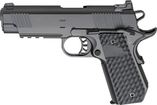 Picture of Springfield Tactical Response Pistol, Carry Contour, Semi-automatic, 1911, Metal Frame Pistol, Commander Size, 45 ACP, 4.25" Match Grade Barrel, Cerakote Finish, Black, VZ Grips Hydra G10 Grips, Tactical Rack 3-Dot Night Sights, 7 Rounds, 3 Magazines PC9124LR-CC