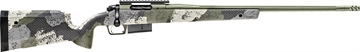 Picture of Springfield Model 2020 Waypoint, Bolt Action, 6.5 PRC, 24" Fluted Stainless Barrel, SA Radial Brake, Green Color, Mil-Spec Green Cerakote, Evergreen Camo Carbon Fiber Stock with M-LOK, TriggerTech Adjustable Trigger, 3Rd, 1 AICS Short Action Magazine BAW92465PRCG