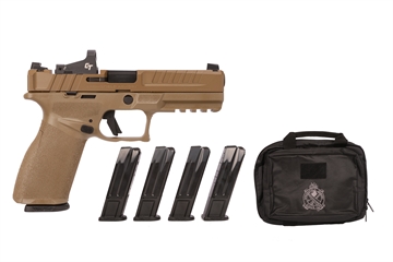 Picture of Springfield Echelon, Semi-automatic, Striker Fired, Full Size, 9MM, 4.5" Barrel, Melonite Finish, Flat Dark Earth, Crimson Trace CT-1500, Optics Ready Slide, Front Tritium Night Sight, Tactical Rack U-Dot Rear, 10 Rounds, 5 Magazines, Includes Range Bag EC9459FLC-U-GU25 EC9459FLCU-GU25