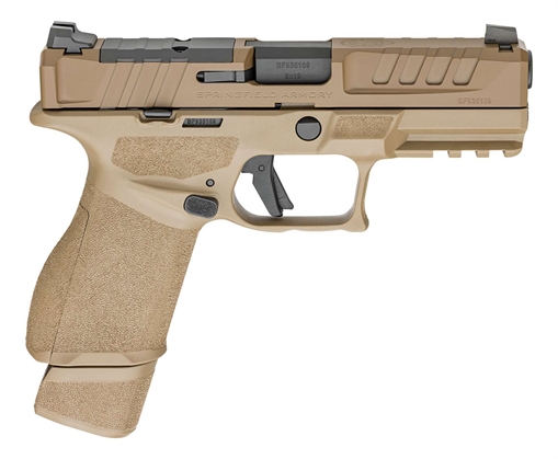 Picture of Springfield Echelon 4.0C, Semi-automatic, Striker Fired, Polymer Framed Pistol, Compact, 9MM, 4" Barrel, Cerakote Finish, Flat Dark Earth, Optics Ready Slide, Front Tritium Night Sight, Tactical U-Dot Rear, 2 Magazines, (1)-18 Round & (1)-15 Round EC9409F-U