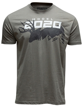 Picture of Springfield Armory 2020 Mule Deer Men's Stone Gray Cotton/Polyester Short Sleeve Small GEP8607S
