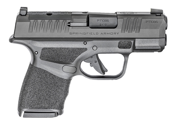 Picture of Springfield Hellcat, OSP, Striker Fired, Semi-automatic, Polymer Frame Pistol, Sub-Compact, 9MM, 3" Hammer Forged Barrel, Melonite Finish, Black, Textured Grip, Tritium Front Sight, Tactical Rack Rear Sight, Optics Ready, 10 Rounds, 2 Magazines HC9319BOSPLC