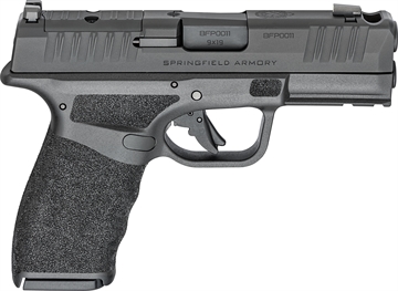 Picture of Springfield Hellcat Pro Comp OSP, Striker Fired, Semi-automatic Pistol, 9MM, 3.7" Hammer Forged Barrel with Comp, Melonite Finish, Black, Adaptive Grip Texture, Tritium Front Sight, Tactical Rack U-Notch Rear, 2 Magazines, 10 Rounds HCP9379BOSPLC-COMP HCP9379BOSPLCCOMP