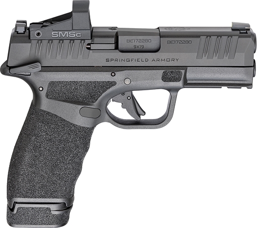 Picture of Springfield Armory Hellcat Pro OSP Handgun 9mm Luger 15rd & 17rd Magazines 3.7" Barrel Black with Manual Safety Shield SMSC Red Dot and Case HCP9379BOSPMSSMSC
