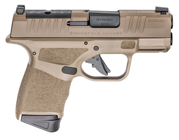 Picture of Springfield Armory Hellcat Micro Compact OSP Handgun Gear Up Package 9mm Luger 10rd (5) Magazines 3" Barrel FDE with Bag and Viridian Green Dot HC9319FOSPLC-GU24