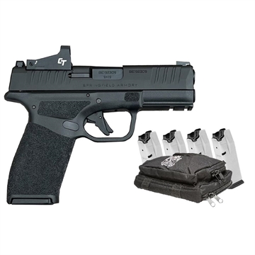 Picture of Springfield Armory Hellcat Pro Handgun 9mm Luger 10rd Magazines (5) 3.7" Barrel Black with Crimson Trace 1500 Red Dot HCP9379BOSPCTLC