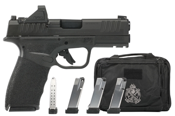 Picture of Springfield Hellcat Pro OSP Handgun Gear Up Package 9mm Luger 15rd(1)&17rd(4) Magazines (1) 3.7" Barrel Black with Bag and Viridian Green Dot HCP9379BOSP-GU24 HCP9379BOSPGU24