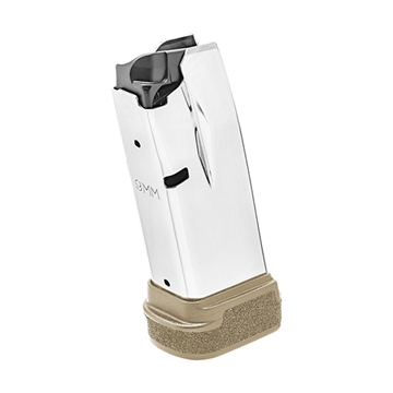 Picture of Springfield Magazine, 9MM, 13 Rounds, Fits Hellcat, with Flat Dark Earth Base, Stainless, Silver HC5913F