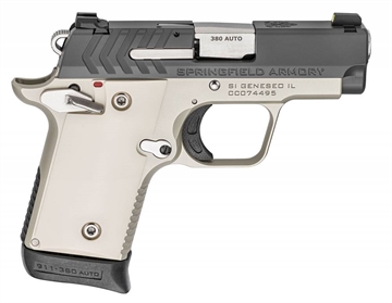 Picture of Springfield Armory PG9109PG 911 380 ACP 2.70" 6+1 & 7+1 Platinum Hardcoat Anodized Frame Graphite Gray Cerakote Stainless Steel Slide Ivory G10 Grip 706397925697