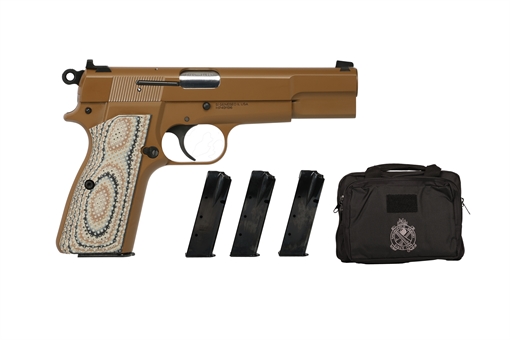 Picture of Springfield Armory HP920 SA-35 9mm Luger 15+1 4.70" Stainless Steel Barrel, Coyote Brown Cerakote Steel Serrated Slide, Coyote Brown Cerakote Steel Frame w/Beavertail, G10 Grip HP920 HP9201CB-PKG