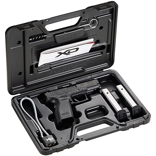 Picture of Springfield Armory XD Service 40 S&W 12+1 4" Black Melonite Steel Barrel & Serrated Steel Slide, Black Polymer Frame w/Picatinny Rail XD9102HC