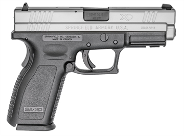 Picture of Springfield Armory XD Service *CA Compliant 40 S&W 10+1 4" Black Melonite Steel Barrel, Serrated Stainless Steel Slide, Black Polymer Frame w/Picatinny Rail XD9302