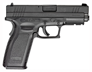 Picture of Springfield Armory XD Service *CA Compliant 9mm Luger 10+1 4" Black Melonite Steel Barrel & Serrated Slide, Black Polymer Frame w/Picatinny Rail, Black Polymer Grip XD9101