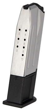 Picture of Springfield Magazine, 9MM, 10 Rounds, Fits Springfield XDM, Stainless Finish, Black XDM0923