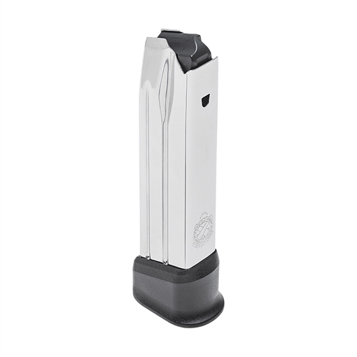 Picture of Springfield Magazine, 9MM, 22 Rounds, Fits Springfield XDME, with Black Finger Rest, Stainless, Silver XDME5922