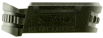 Picture of Springfield Armory Backstrap Sleeve made of Polymer with Black Finish & 1 Piece Design for 45 ACP Springfield XD-S with #2 Backstrap & 3.30"-4" Barrel XDS5002M