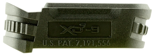 Picture of Springfield Armory Backstrap Sleeve made of Polymer with Black Finish & 1 Piece Design for 9mm Luger Springfield XD-S with #2 Backstrap & 3.30"-4" Barrel XDS5902M