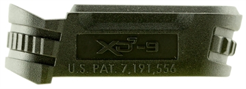 Picture of Springfield Armory Backstrap Sleeve made of Polymer with Black Finish & 1 Piece Design for 9mm Luger Springfield XD-S with #2 Backstrap & 3.30"-4" Barrel XDS5902M