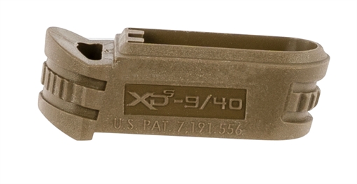 Picture of Springfield Armory Backstrap Sleeve made of Polymer with Flat Dark Earth & 1 Piece Design for 9mm Luger Springfield XD-S with #2 Backstrap & 3"-4" Barrel XDS5902MFDE