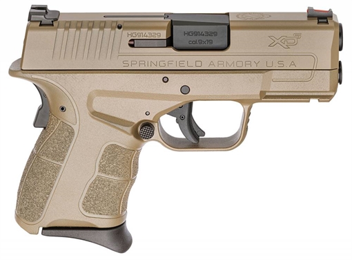 Picture of Springfield Armory XDSG9339F XD-S Mod.2 9mm Luger Single/Double 3.30" 7+1 & 9+1 Flat Dark Earth Polymer Grip Flat Dark Earth Polymer Frame Flat Dark Earth Cerakote Slide 706397925932