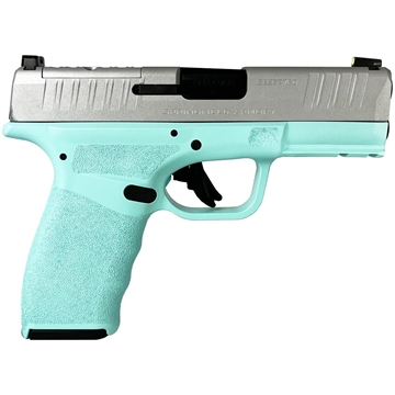 Picture of Springfield "Robins Egg Blue Frame/Silver Slide" Hellcat Pro Handgun 9mm Luger 15rd Magazines(2) 3.7" Barrel HCP9379BOSP MODTFCSS