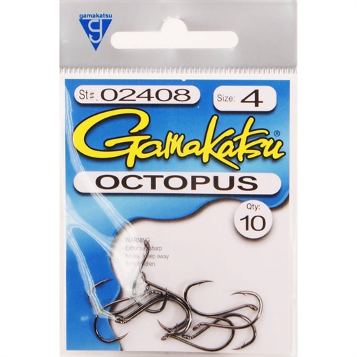 Picture of SPRO / GAMAKATSU OCTOPUS HOOK SZ-4 BLK NKL 10PK 2408