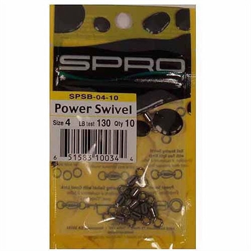 Picture of SPRO / GAMAKATSU POWER SWIVELS BLACK SZ-4 10PK SPSB-04-10