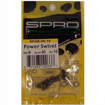 Picture of SPRO / GAMAKATSU POWER SWIVELS BLACK SZ-6 10PK SPSB-06-10