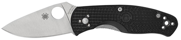 Picture of Spyderco Persistence Lightweight 2.75" Folding Plain Satin 8Cr13MoV SS Blade, Black Bi-Directional Texturing FRN Handle C136PBK