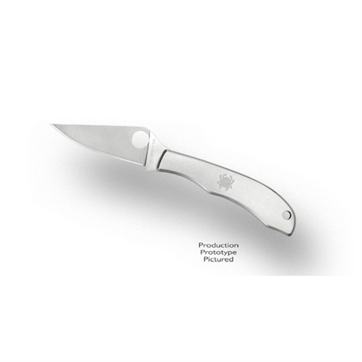 Picture of Spyderco Honeybee 1.63" Folding Plain Satin 3Cr13MoV SS Blade/ Satin Stainless Steel Handle C137P