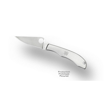 Picture of Spyderco Honeybee 1.63" Folding Plain Satin 3Cr13MoV SS Blade/ Satin Stainless Steel Handle C137P