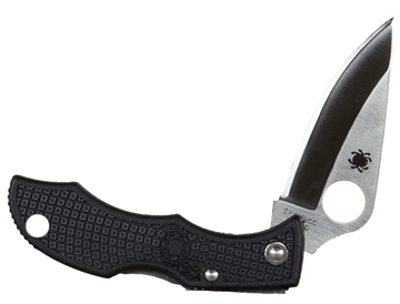 Picture of Spyderco Ladybug 3, 1.94" Folding Knife, VG-10, Plain, Clip Point, Circle Thumb Hole, Black FRN, Box LBKP3