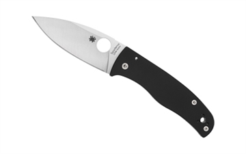Picture of Spyderco Bodacious, Folding Knife, Plain Edge, Black G-10 Handle, Satin Finish, Silver, 3.66" Blade Length, CPM-S30V Steel C263GP
