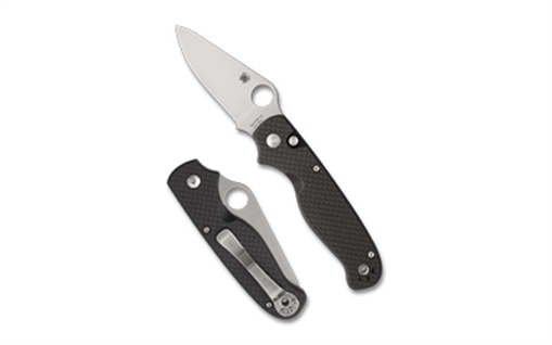 Picture of SPYDERCO BUTTONUP CF PE 3.27" BK/SLV C275CFP 716104019823