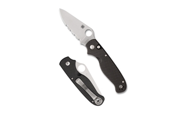 Picture of SPYDERCO BUTTONUP CF PS 3.27" BK/SLV C275CFPS 716104019809