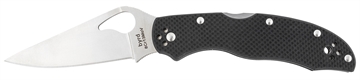 Picture of Spyderco Byrd Harrier 2 3.39" Folding Clip Point Plain 8Cr13MoV SS Blade Black Textured G10 Handle Includes Pocket Clip BY01GP2