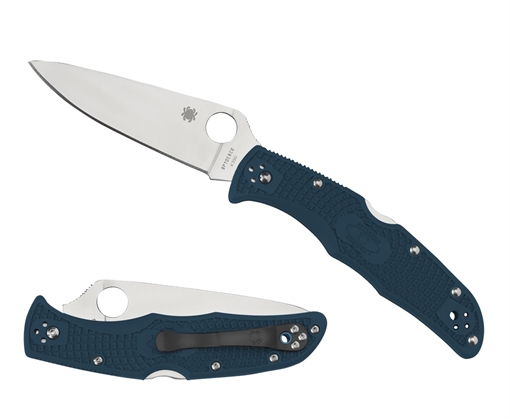 Picture of Spyderco Endura 4 Lightweight 3.80" Folding Plain Stonewashed K390 Steel Blade Includes Pocket Clip C10FPK390
