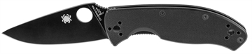 Picture of Spyderco Tenacious 3.39" Folding Drop Point Plain Black Matte 8Cr13MoV SS Blade Black Textured G10 Handle Includes Pocket Clip C122GBBKP