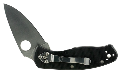 Picture of Spyderco Persistence, 2.77" Folding Knife, Clip Point, Plain Edge, 8Cr13MoV/Satin, Black G10, Lock Blade/Pocket Clip C136GP