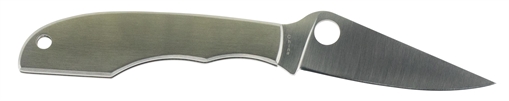 Picture of Spyderco GrassHopper 2.30" Folding Clip Point Plain 12C27 Sandvik Blade Engraved Spyderco Bug Stainless Steel Handle C138P