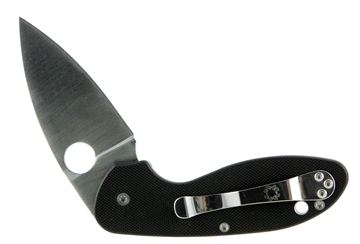Picture of Spyderco Efficient 2.98" Folding Drop Point Plain 8Cr13MoV SS Blade Black G10 Handle Includes Pocket Clip C216GP