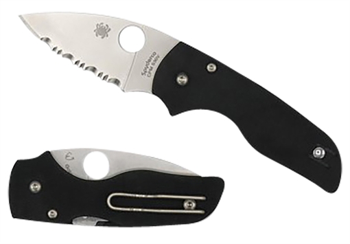 Picture of Spyderco Lil' Native 2.42" Folding Plain Satin CPM S30V SS Blade/Black Textured G10 Handle Includes Pocket Clip C230GP